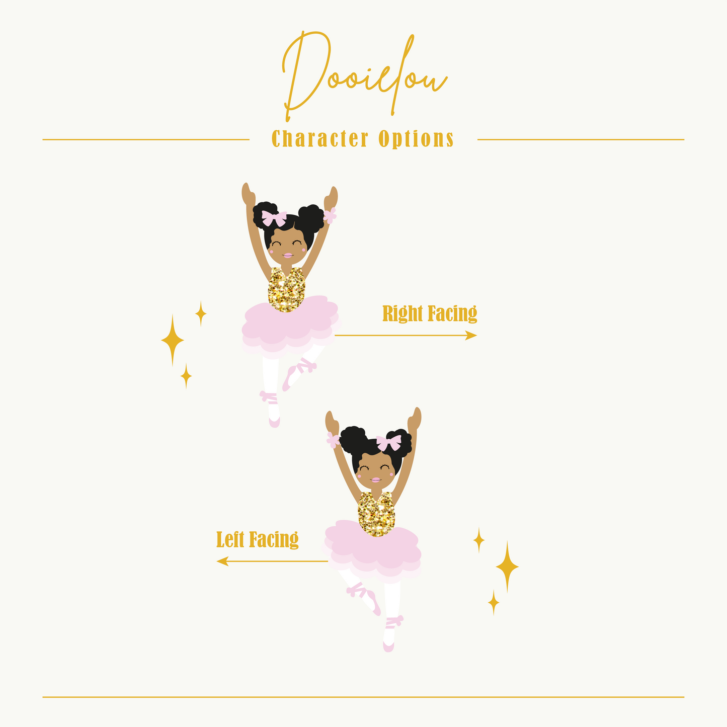 Customisable Ballerina Cake Topper