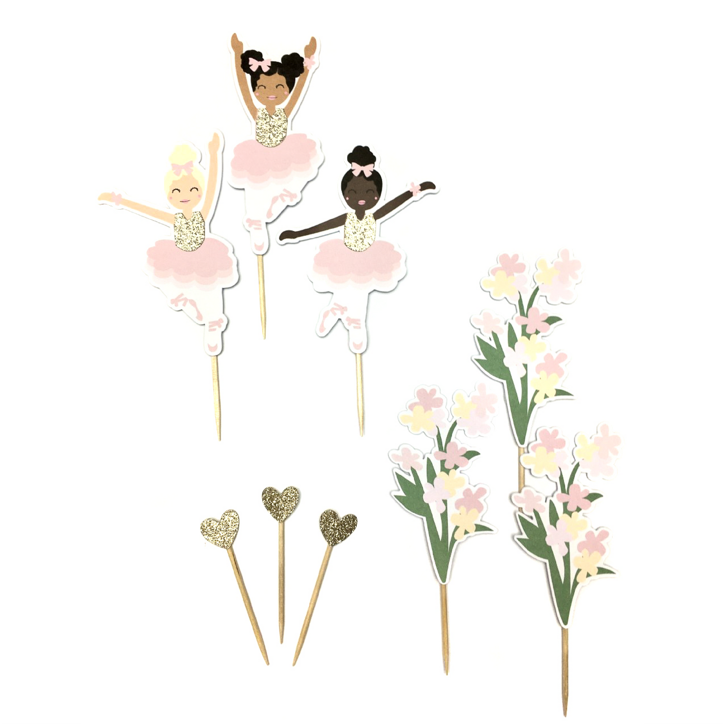 Ballerina Cupcake Toppers -18pk