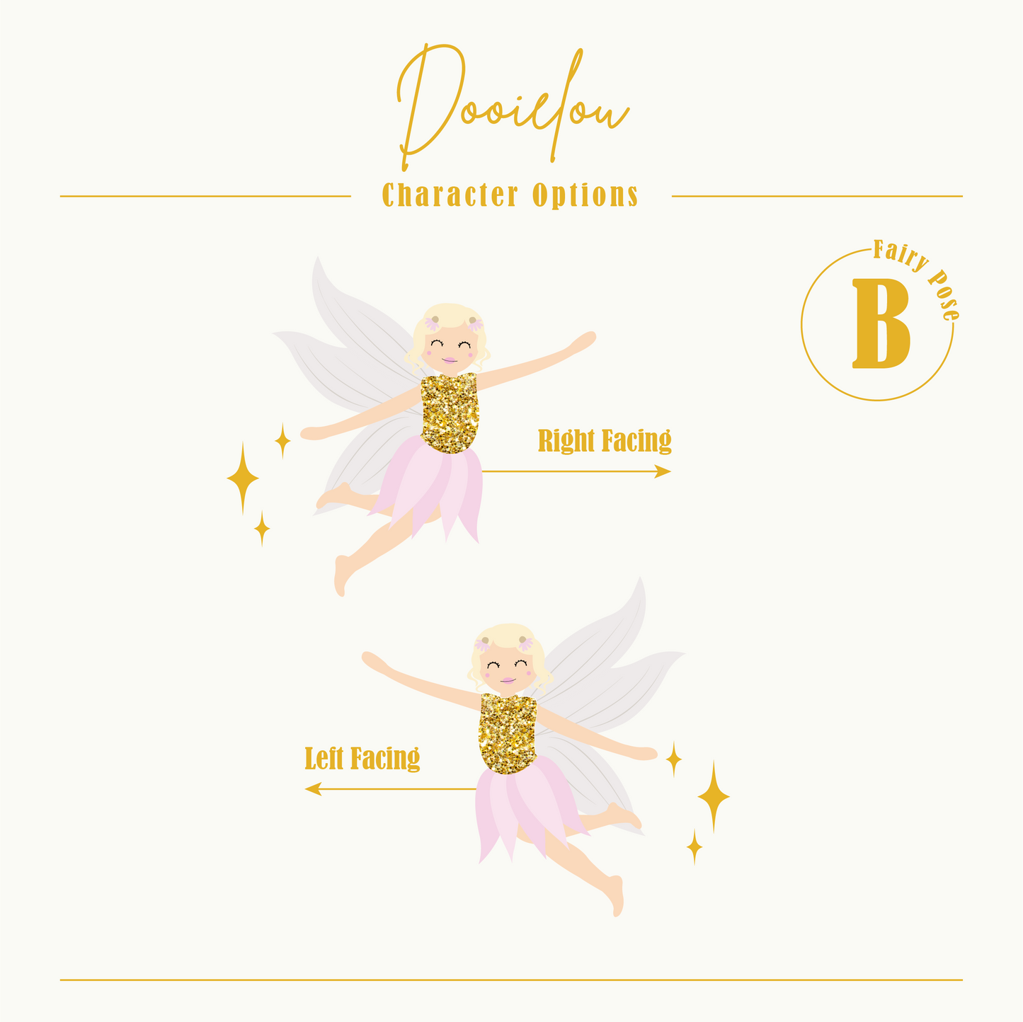 Customisable Fairy Cake Topper