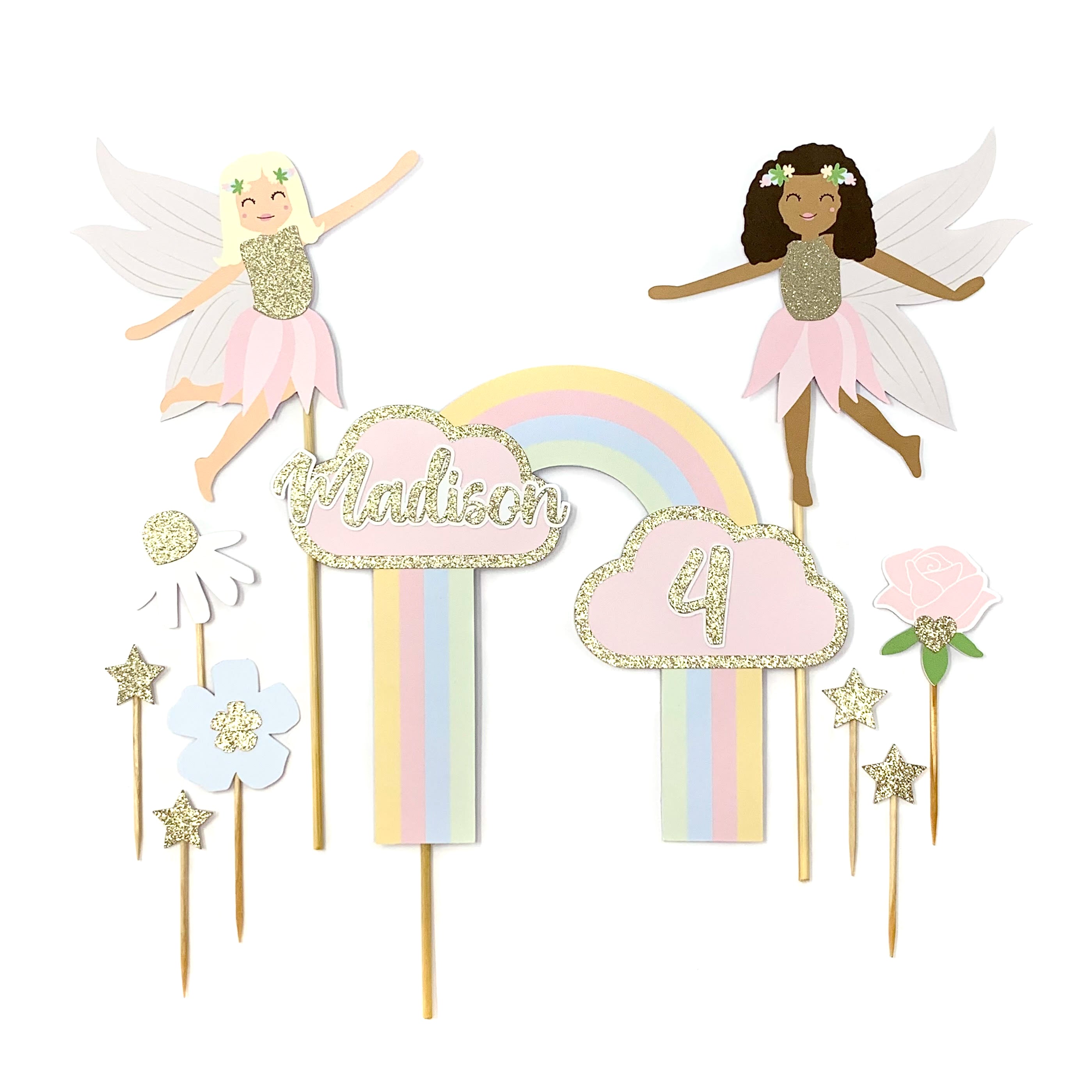 Fairy & Rainbow Cake Topper Set – Dooielou