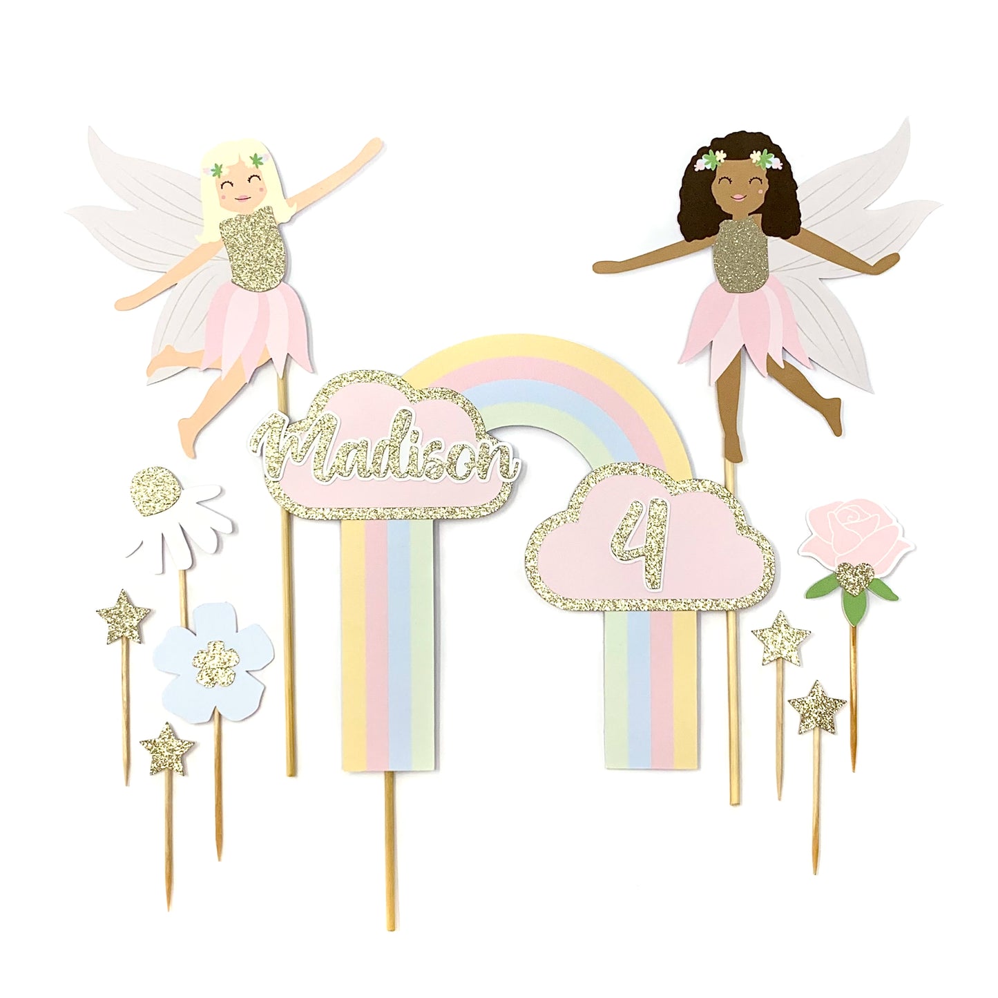 Fairy & Rainbow Cake Topper Set