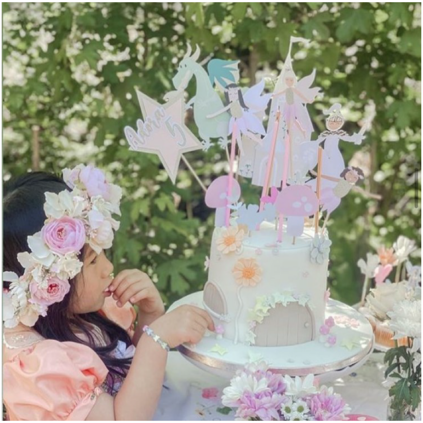 Knight and Dragon Cake Topper Set