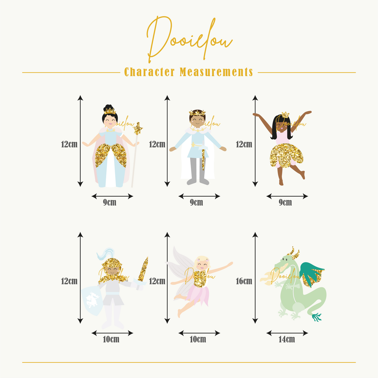 Customisable Princess Cake Topper