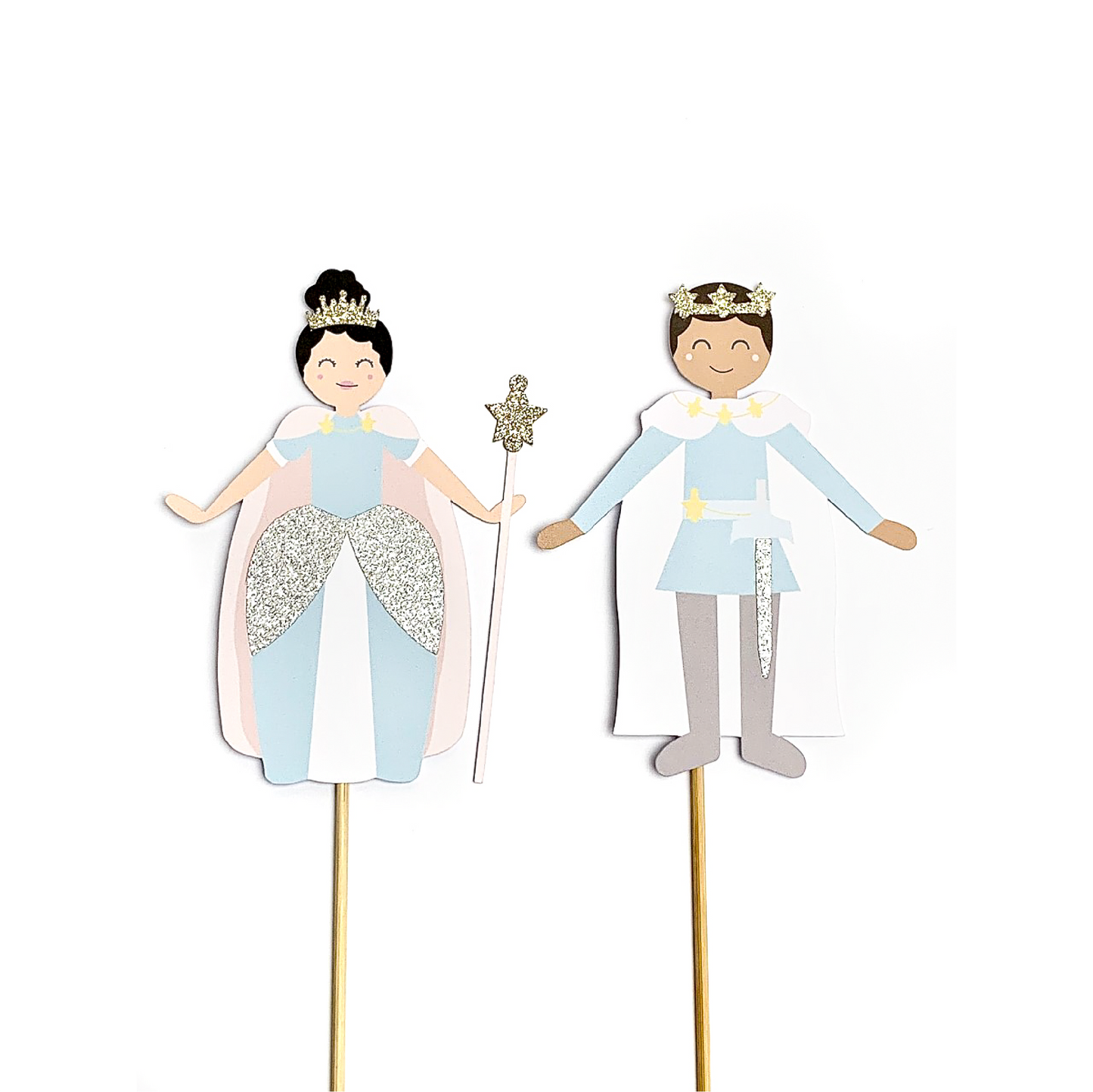 Queen and King Cake Topper Set