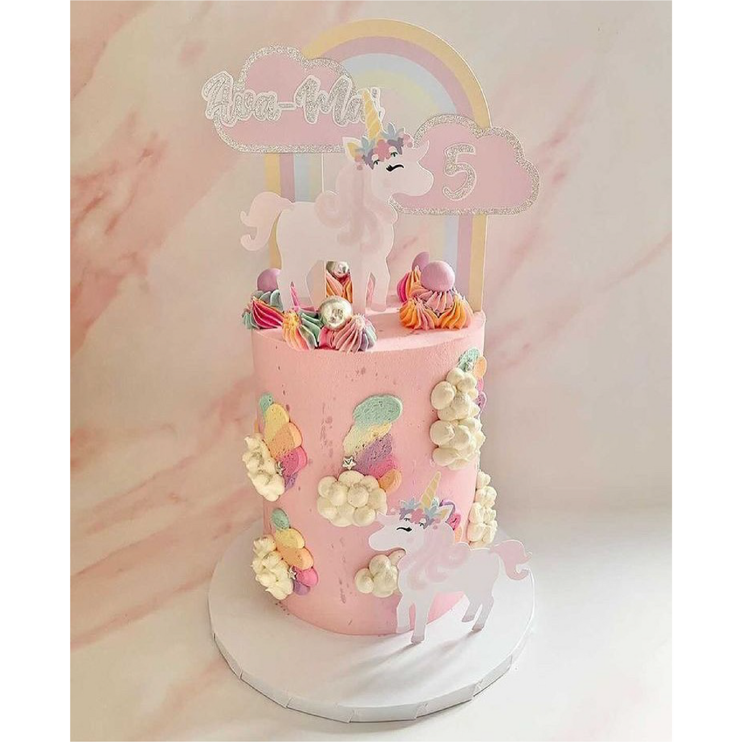 Personalised Rainbow Cake Topper