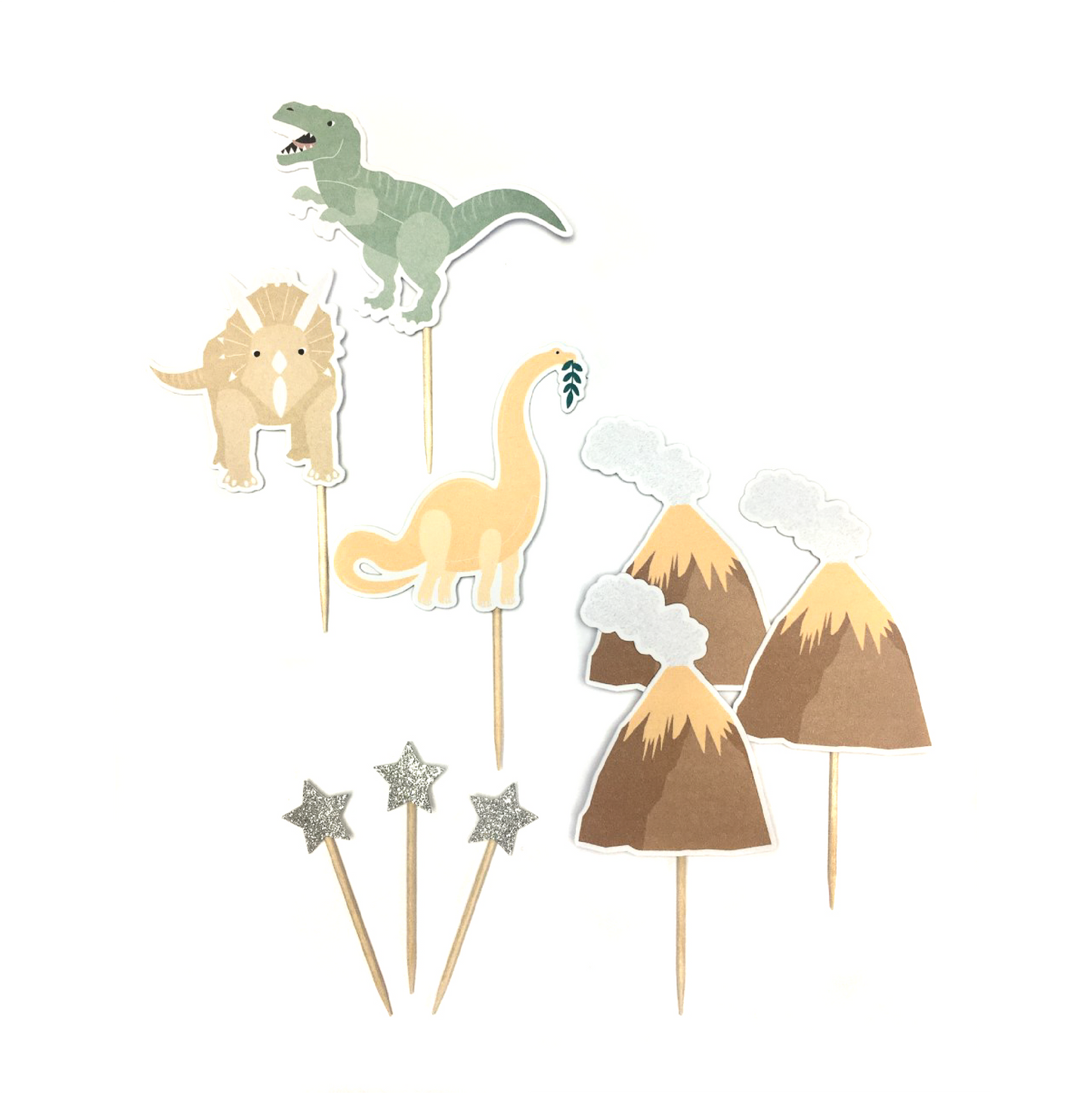 Dinosaur Cupcake Toppers - 18pk