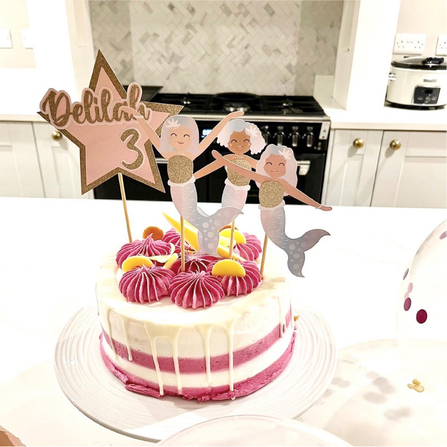 Customisable Mermaid Cake Topper