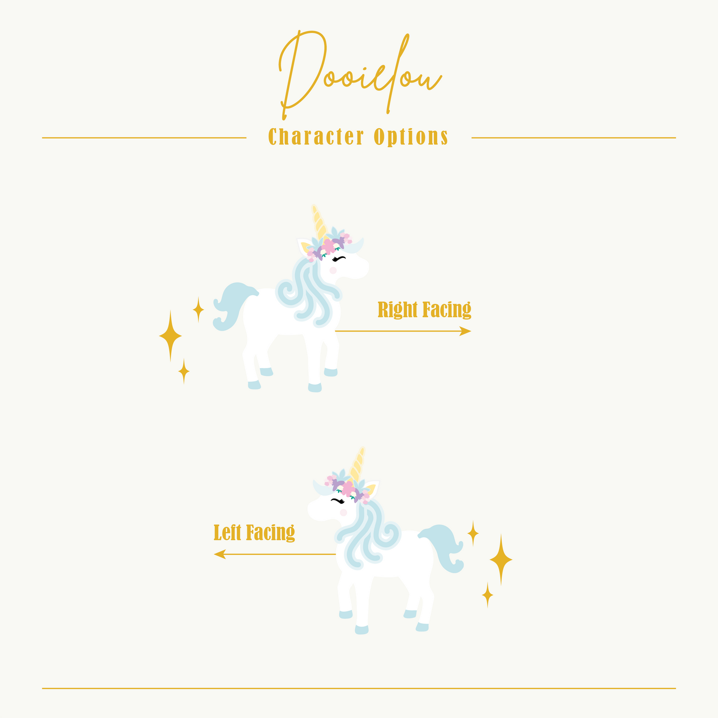 Winter Unicorn Cake Topper