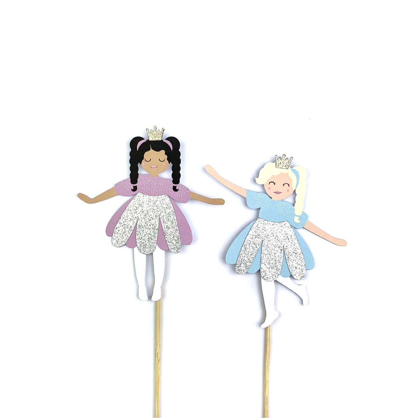 Customisable Winter Princess Cake Topper