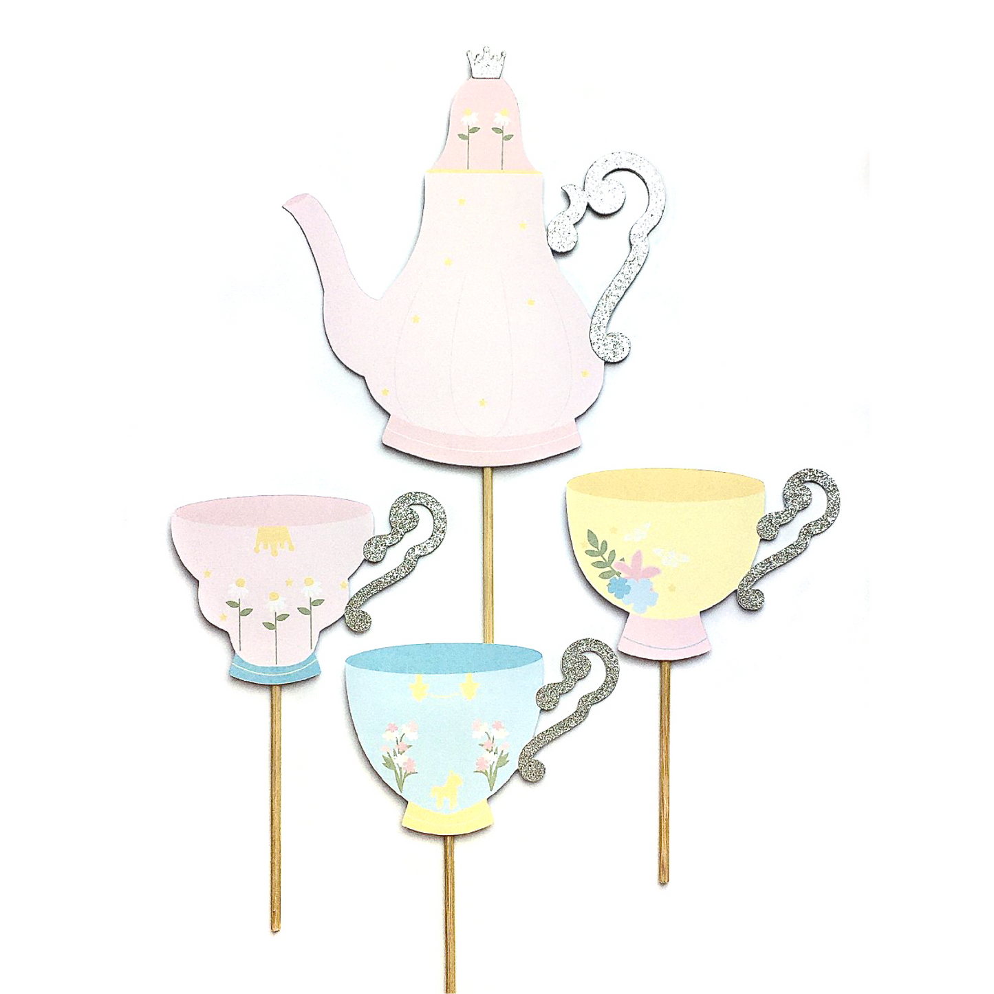 Teapot Cake Topper Set