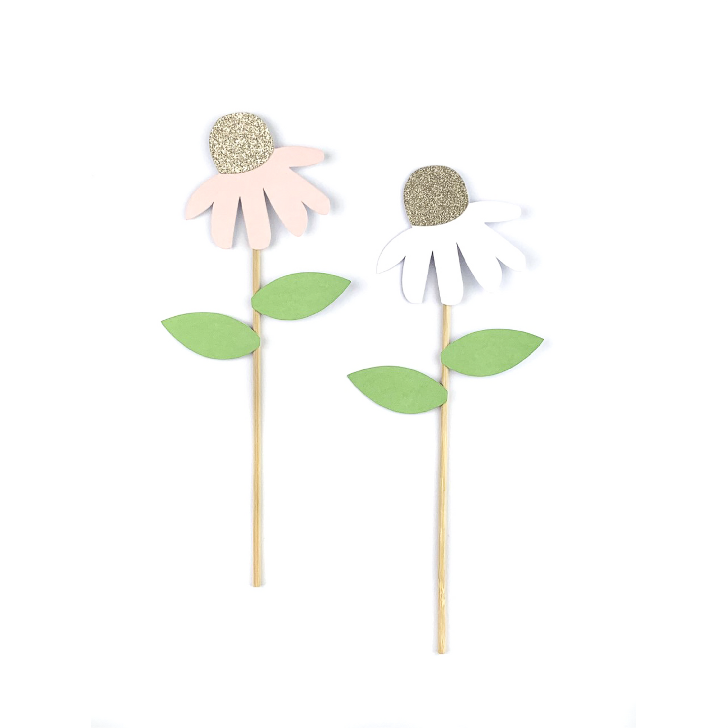 Long Stem Daisy Cake Topper - 1pk