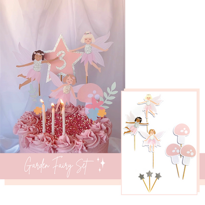 Garden Fairy Cake Topper Set – Dooielou