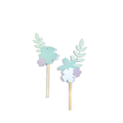 Luna Blossom Flower Cake Toppers